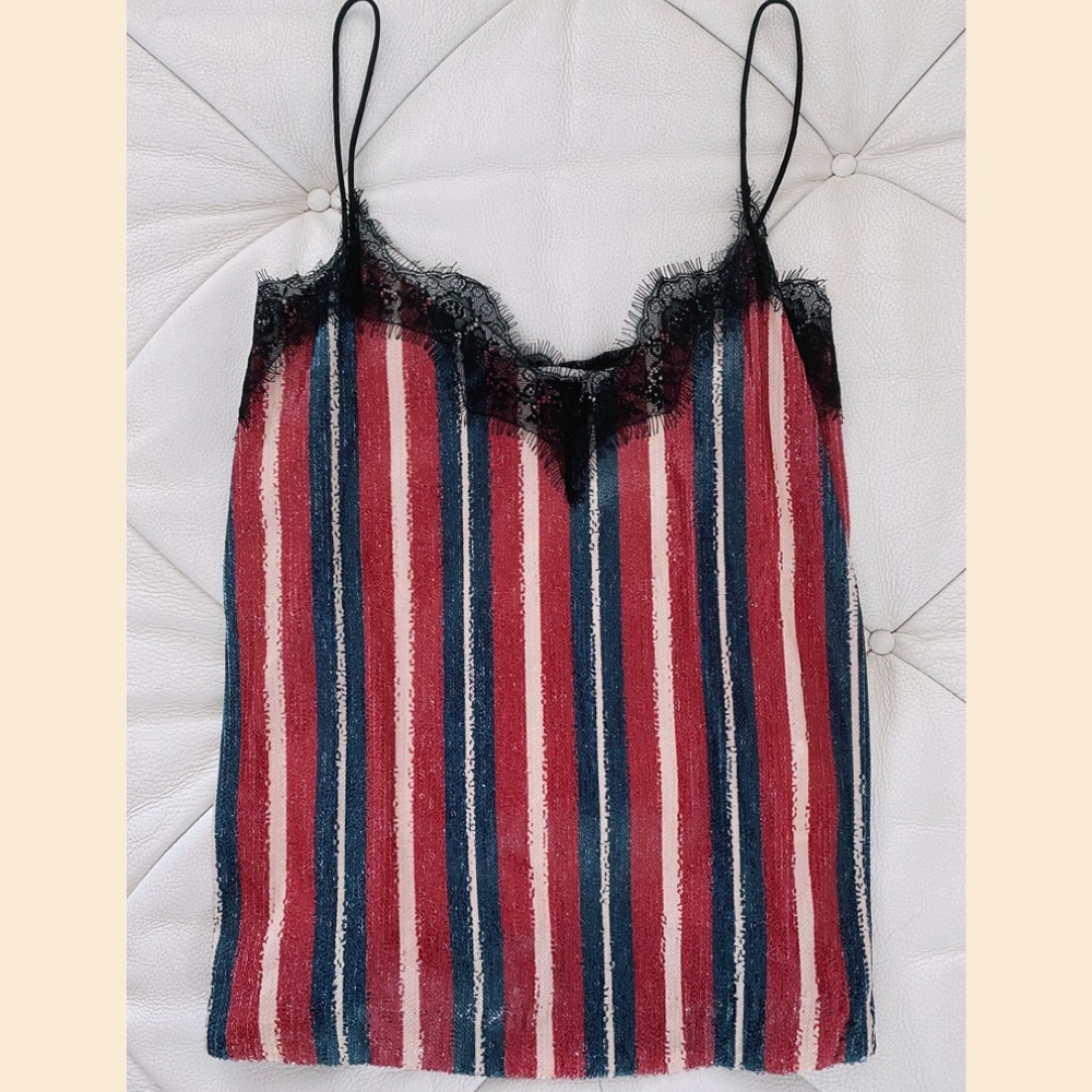 ZARA Sequin Lace Top -Perfect for the Holidays!